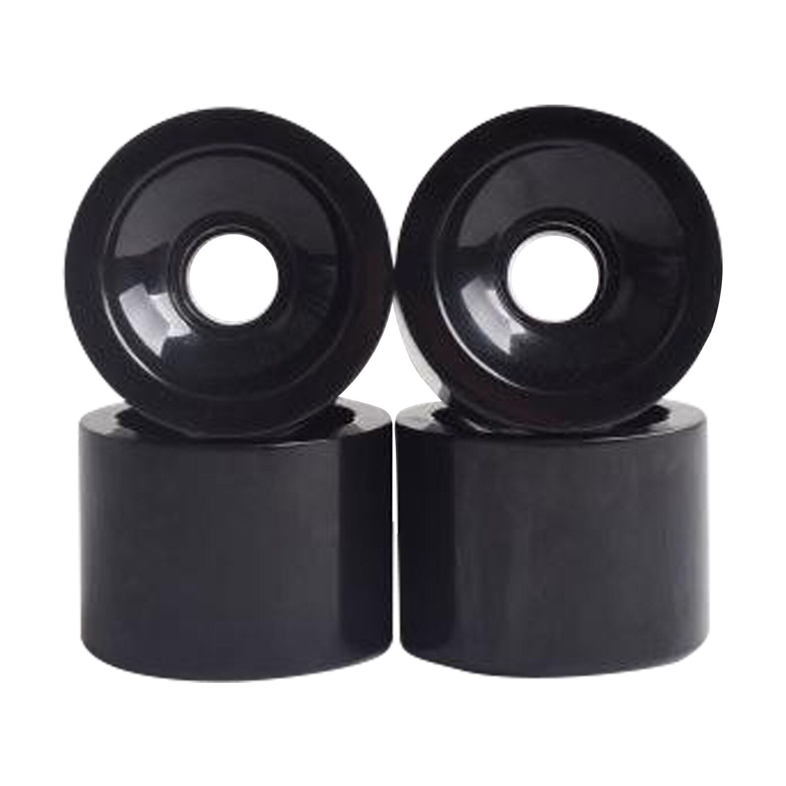 4Pcs 78A Skateboard Wheels 70X51mm Roller Cruiser Repair Maintenance Parts: Black