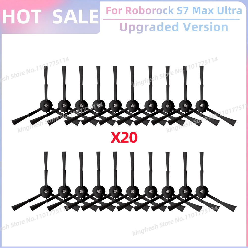 Compatible con Roborock S7 Max Ultra Q100TSC Partes de la Aspiradora Robotica Rodillo Principal Cepa Lateral Filtro HEPA Paño de Limpieza Bolsa de Polvo Replazo Accesorios: plum