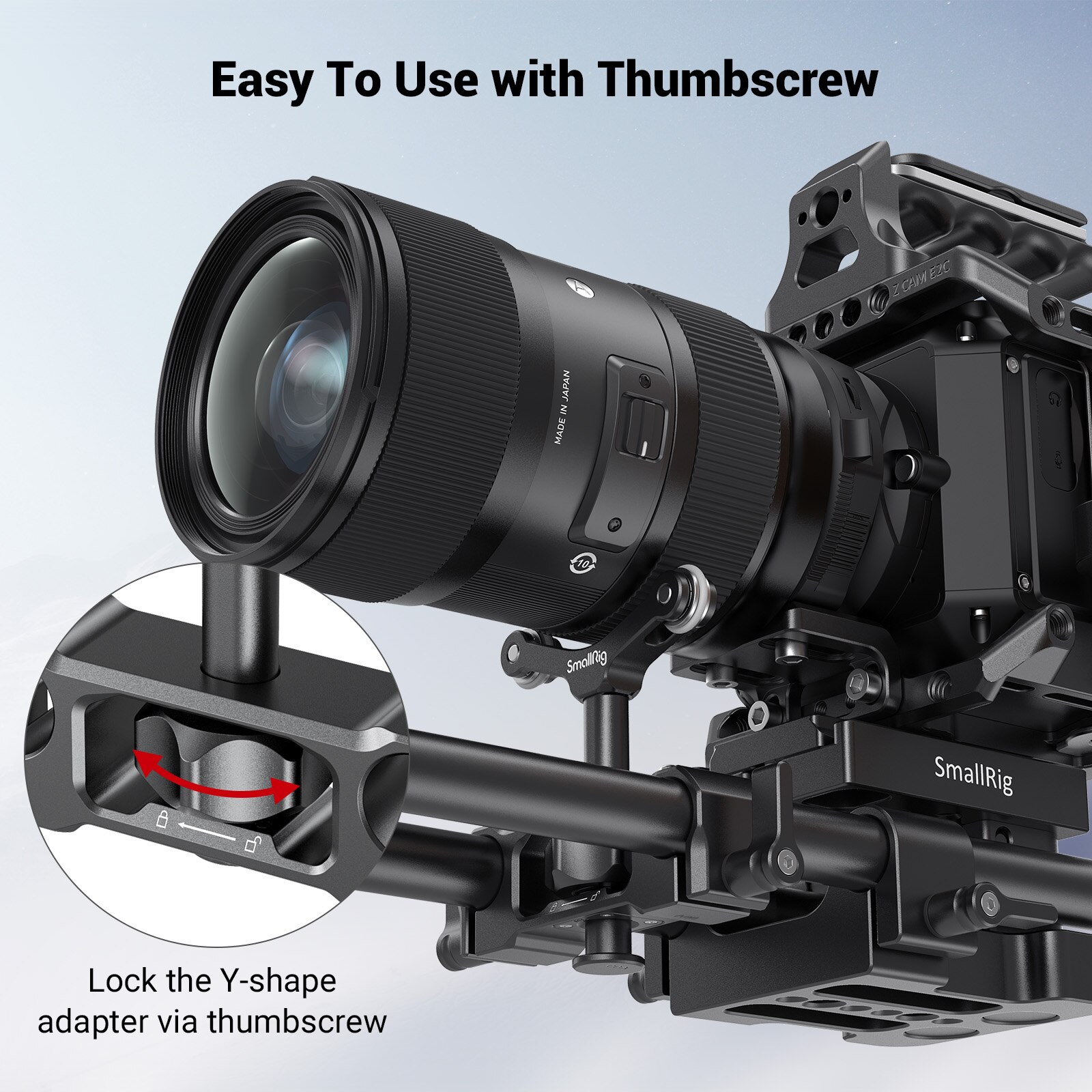 Smallrig 15Mm Lws Universele Lens Ondersteuning Voor Dslr Camera Y-Vormige Beugel Lens Met 15Mm Rod Mount ondersteunende Rig - 2727