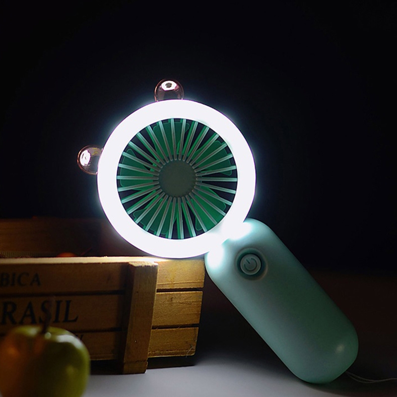 3-speed Usb Charging Mini Pocket Fan with Lanyard and Light Handheld Fan Small Personal Fan for Graduation Party