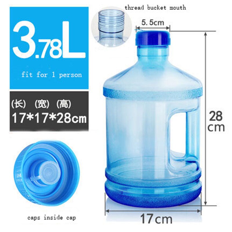 Carafe avec couvercle pour le thé | Bouteilles d'eau de 3,78l/1Gal, seaux pour le mini distributeur d'eau, carafe d'eau, pot d'eau portable pour le thé, 1 pièce