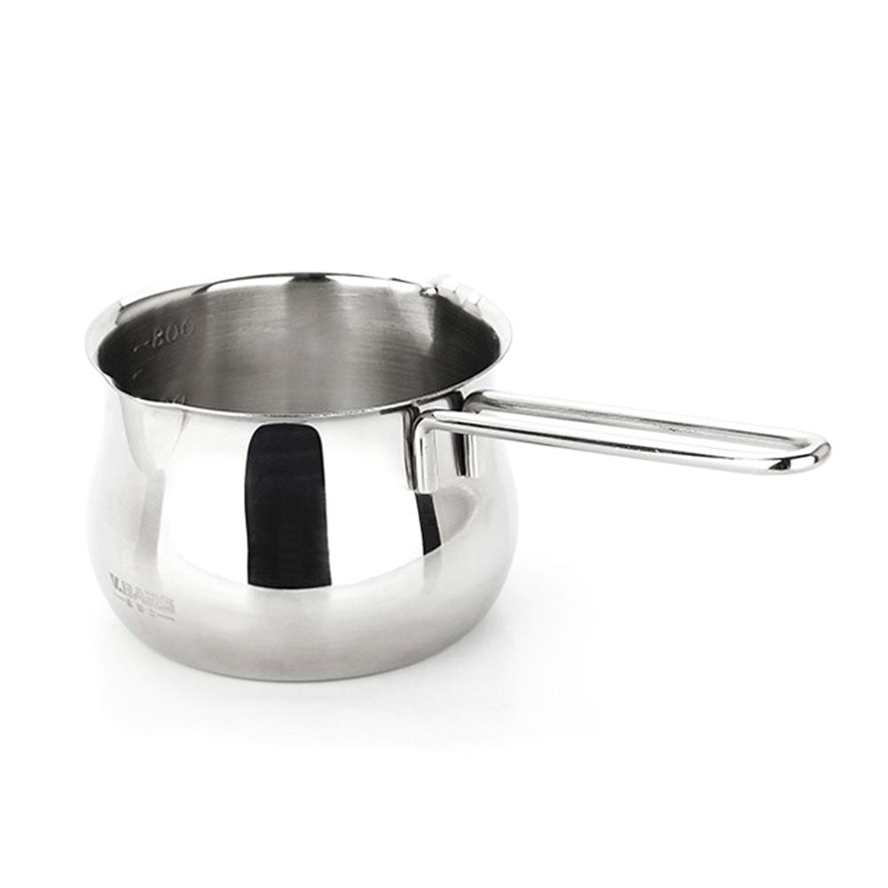 Stainless Steel Milk Sauce Pan Single Handle Butter Syrup Chocolate Sauce Heating Pot Seasoning Sauce Pot Cheese Baking Pot
