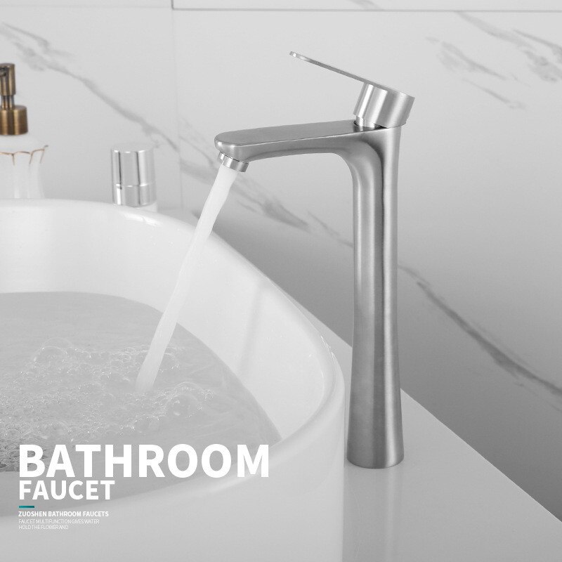 304 Stainless Steel Bathroom Faucet Basin Faucet Toilet Washbasin Single Cold Water Tap Bathroom Accessories