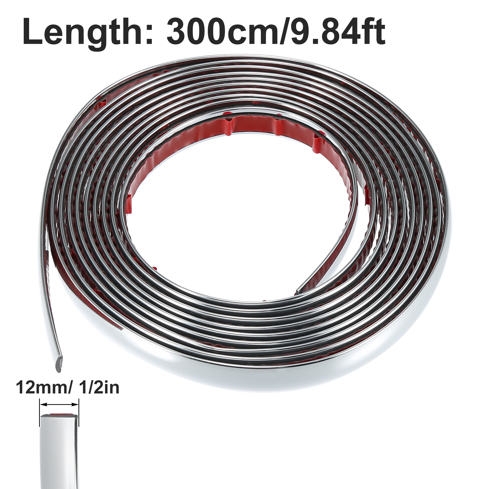 Tira de carrocería cromada para Exterior de coche, 3M/5M, parachoques, moldura protectora para puerta de coche, pegatina embellecedora de estilo, 6MM, 8MM, 10MM, 12MM, 15MM, 20MM, 30MM