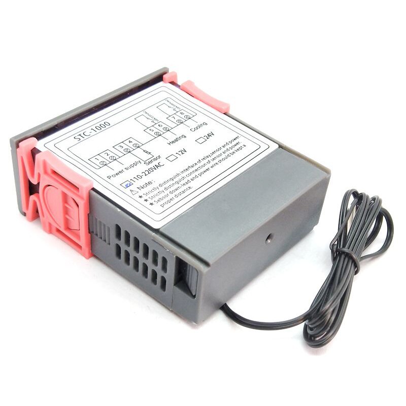 Digitale Temperatuurregelaar Thermostaat Thermoregulator Incubator Relais Led 10A Verwarming Cooling STC-1000 Stc 1000 12V 24V 220V