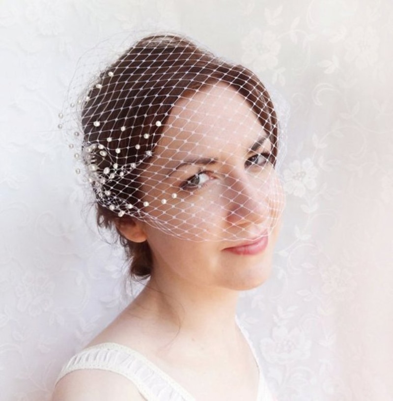 Cage à oiseaux voile chapeau de mariage blanc Facinators chapeaux de mariée Chic accessoire cheveux pour femme accessoires de mariage pour les femmes