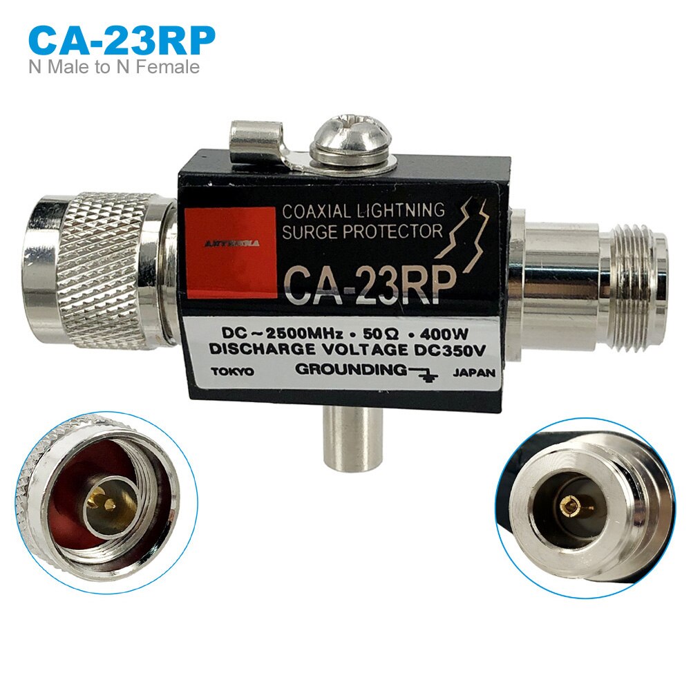 Antenna light arrester Surge Protector N Male to N Female Coaxial CA-23RP Connector: CA-23RP