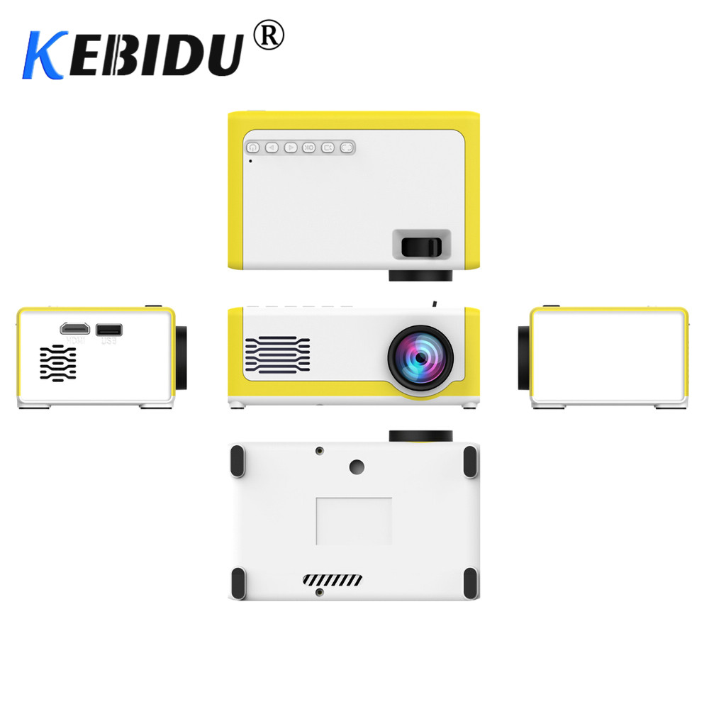 Kebidu M1 Mini Projector Hdmi-Compatibel 1080P Mini Home Projector 1800For Av Usb Sd Tf Card Usb 1800 lumens Pocket Beamer