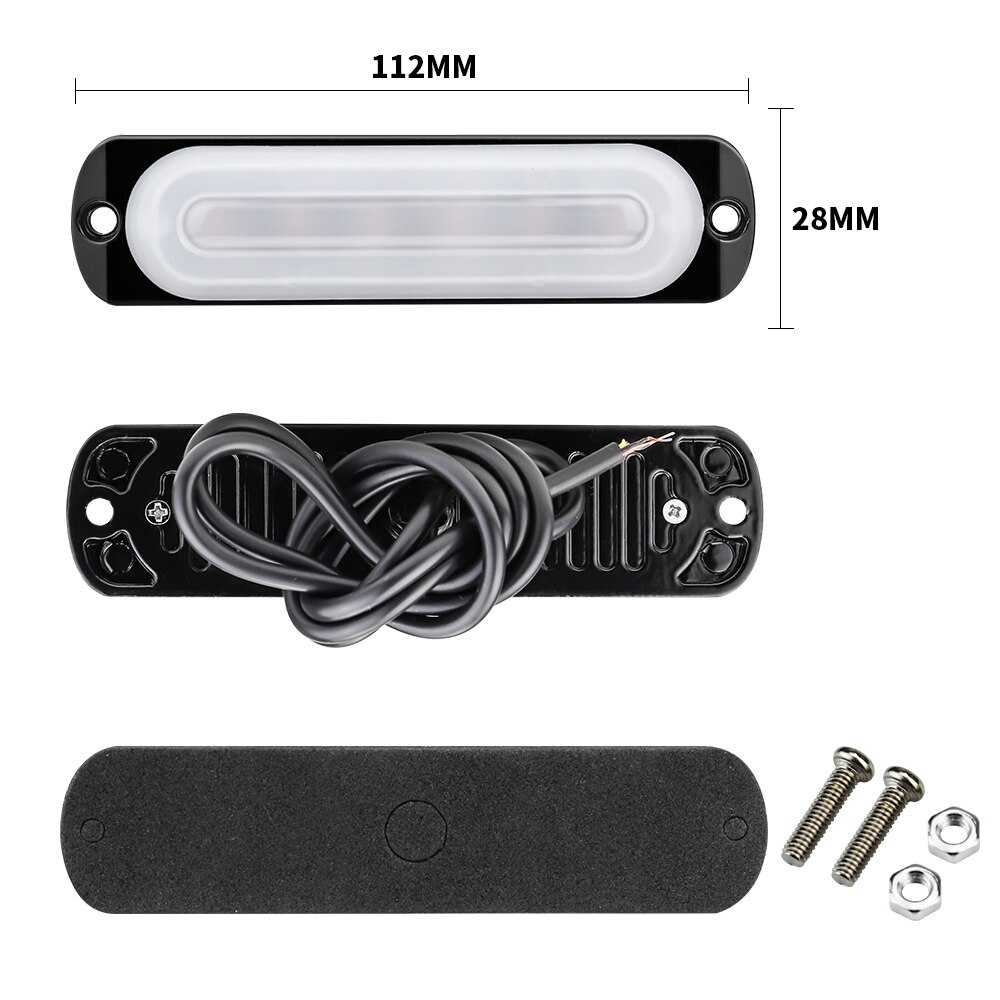 12v tågelygter rødt 6 led lygter off-road sikkerhed hastesignal anti-kollision