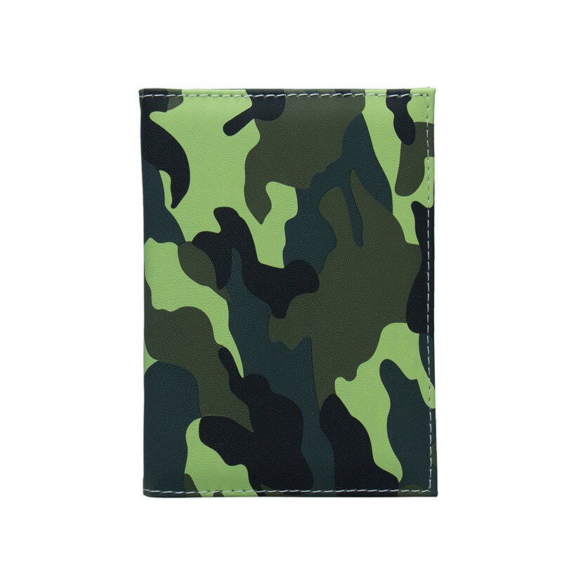 Mannen Algemene Mode Eenvoudige Minimalistische Camouflage Paspoort Clip Paspoort Deksel Paspoort Zak Ticket Clip Kaarthouder: green