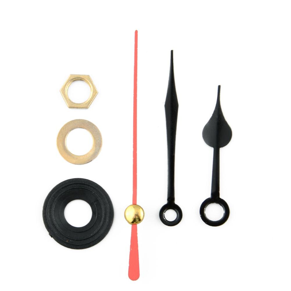 Stille klok quartz uurwerkmechanisme rode en zwarte wijzers reparatieset