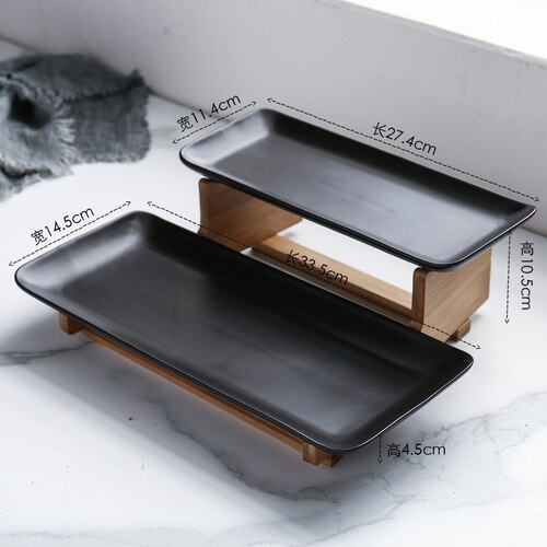 Ceramic Plate White with Stand Afternoon Tea Snack Cake Plate Restaurant Hotel Service Tray Kitchen Storage Supplies Plate Set: D