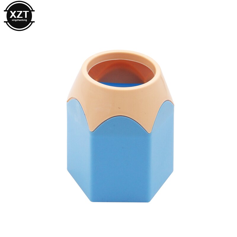 Novedad de , jarrón para bolígrafos, bote para lápices, soporte para brochas de maquillaje, artículos de papelería, contenedor para ordenar, suministros de oficina: Azul