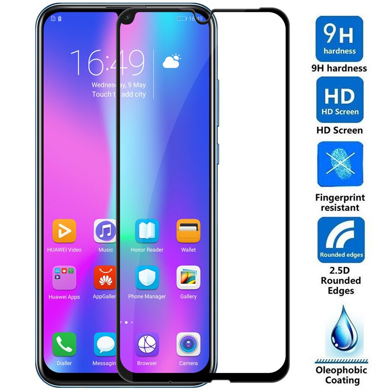 9D Gehard Glas Op De Voor Huawei Honor 20 10 Lite 10i 20i 8X 8A 8S 8C 9X 9A 9S Volledige Cover Screen Protector Veiligheid Glas Film