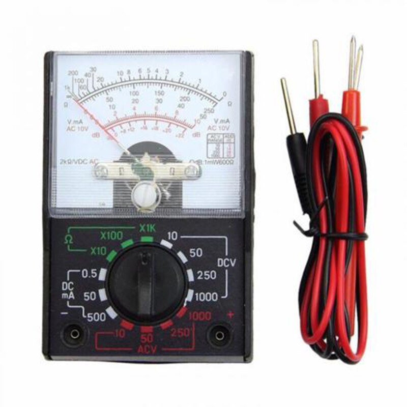 Handheld MF-110A AC/DC Analoge Multimeter AC DC Voltmeter Ammeter Ammeter Ohmmeter Volt Tester Meter voor elektrische onderwijsexperimenten