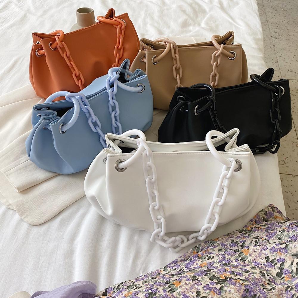 Bolso de hombro de verano para mujer, bolso sencillo de Color liso, bolso de mujer de de , bolso de citas para mujer joven, bolso de diario azul