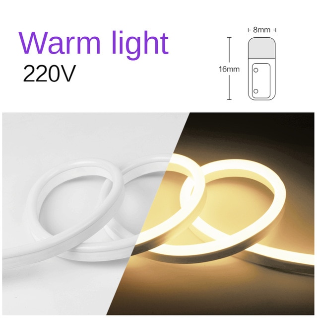 Aquarium fish tank color fluorescent lamp with 220V sump DIY fish tank lamp with LED waterproof light bar 1 meter: Warm  1Meter