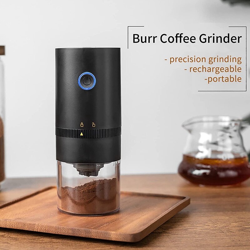 Portable Electric Coffee Grinder Brewed Coffee Maker Rechargeable Ceramic Conical Burr