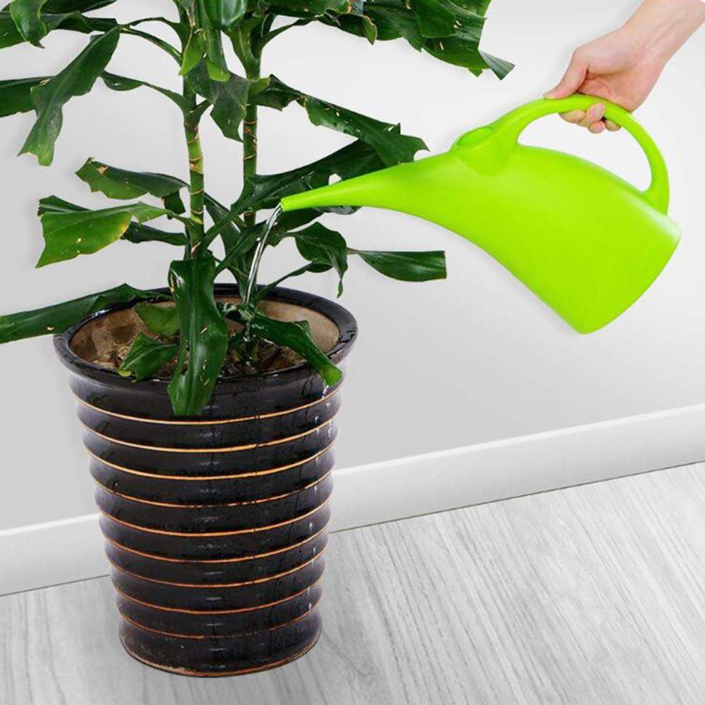 Regadera de plástico 3L de boca larga maceta de planta verde herramienta de riego de jardinería regadera de plástico para plantar plantas de riego