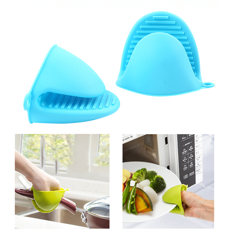 Cocina Para hornear Gel de sílice de aislamiento térmico Clip antiquemaduras guantes antideslizantes tazón para el hogar horno microondas guantes
