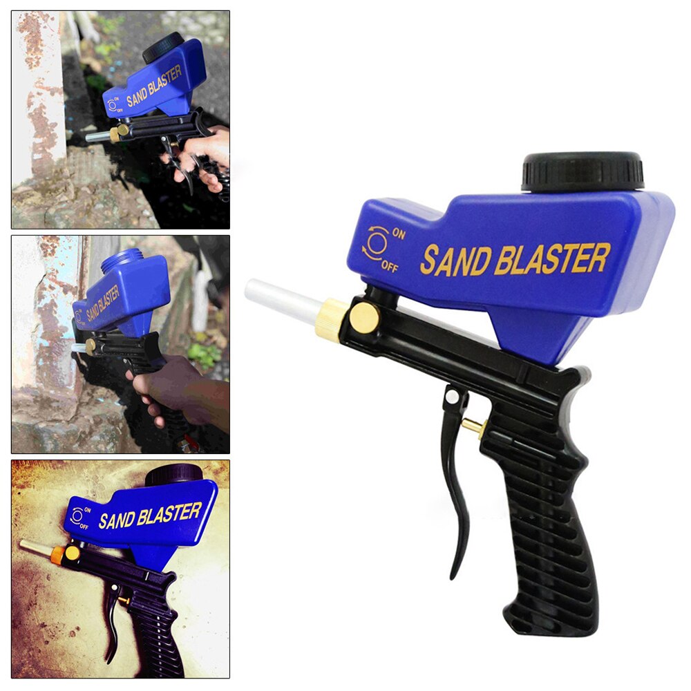 Portable Gravity Pneumatic Set Blasting Device Sandblaster Antirust Sandblasting Machine Derusting Sandblasting Spray Gun Set