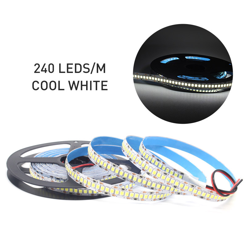 Bande lumineuse LED 12V DC SMD 2835 120LED s/M 1M 2M 3M 4M 5M bande LED Tira blanc 240LED s/M éclairage intérieur Flexible pour la maison: Rouge / 5m