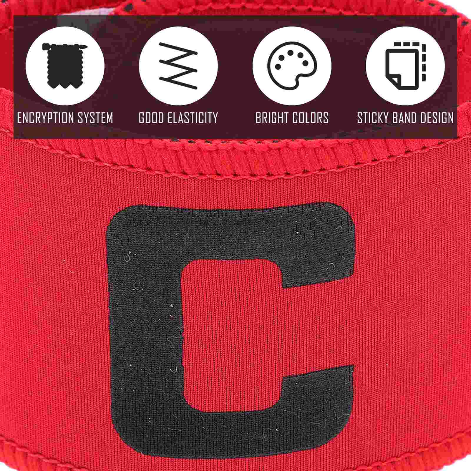 2 pcs band captain armband portable arm band soccer accessory soccer armband for player soccer sports