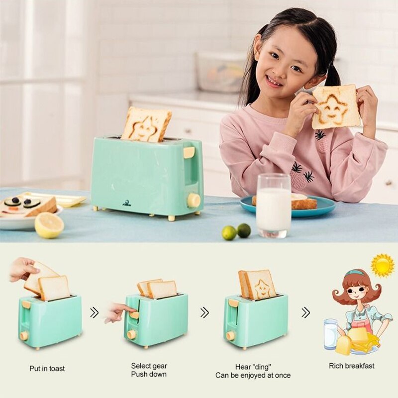 Stainless steel light food machine waffle toast pressure artifact household multifunctional breakfast sandwich oven 2 slices