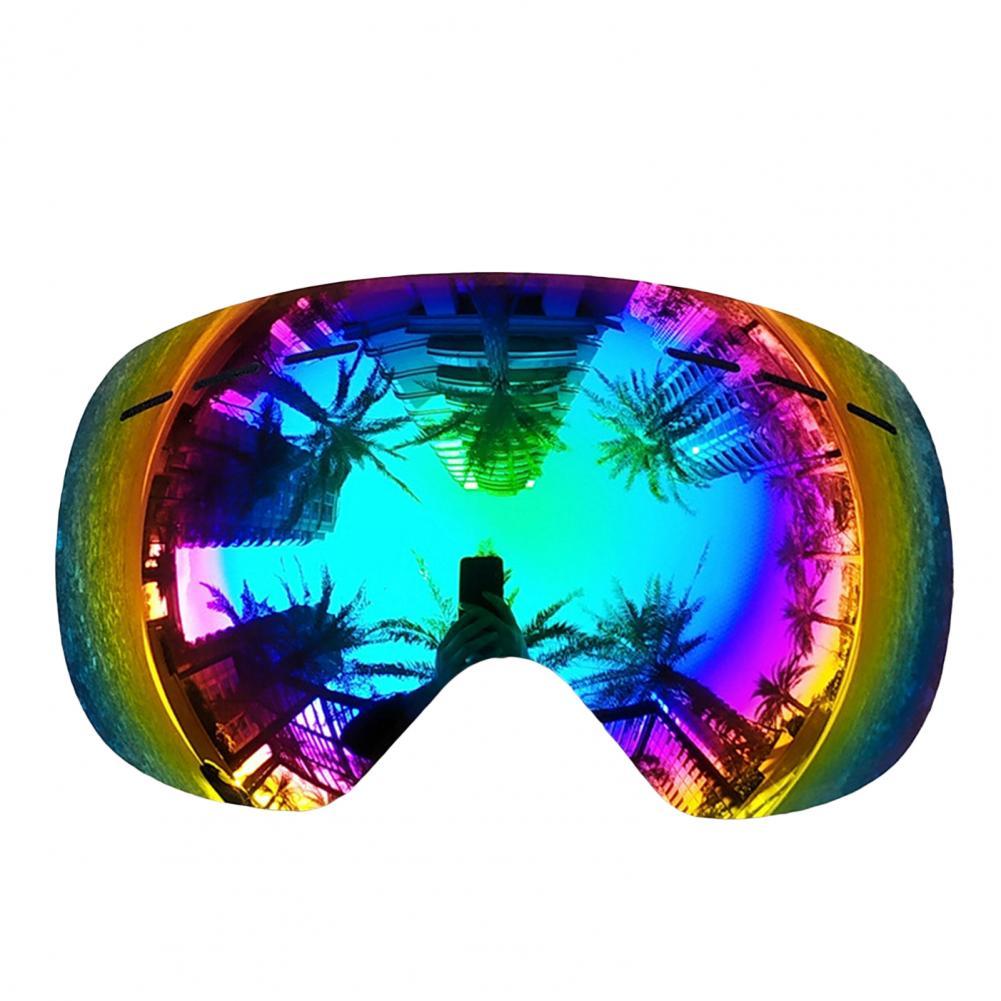 1Pc Useful Winter Goggles Lenses Double-layer Windproof Snow Blindness Proof Winter Anti-Fog Snow Ski Glasses Lenses: Green