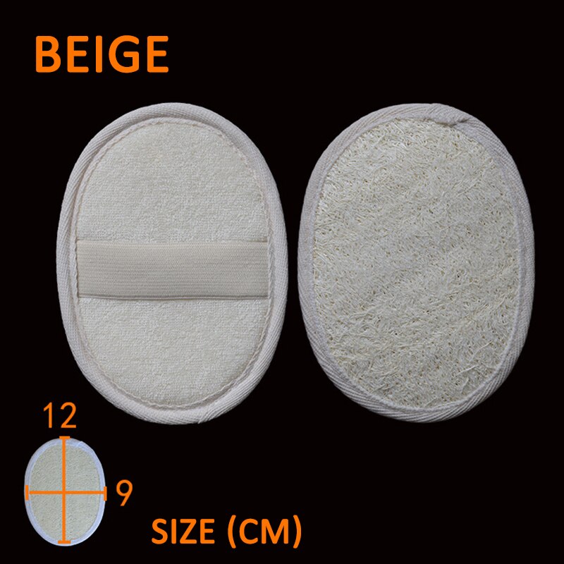 Natürliche Luffa Schwamm Badewanne Peeling Schlecht Handschuhe Handtuch Haut Rabatt Pad Männlichen Weibliche Gesichts Reinigung Pinsel Peeling Handschuhe: primär Farbe