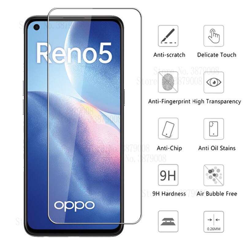 2 Stuks Clear Glas Voor Oppo Reno 5 4G Slimme Telefoon Screen Protector Op Reno5 5G Nfc Reno 5 Appo Reno-5 Veiligheid Glas Films Cover 9H