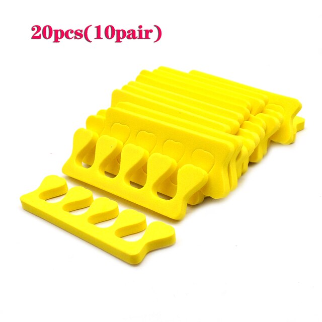 20pcs Finger and Toe Divider Used To Separate Fingers Sponges When Doing for Manicures Split Air-Conditioner System: 20pcs Yellow