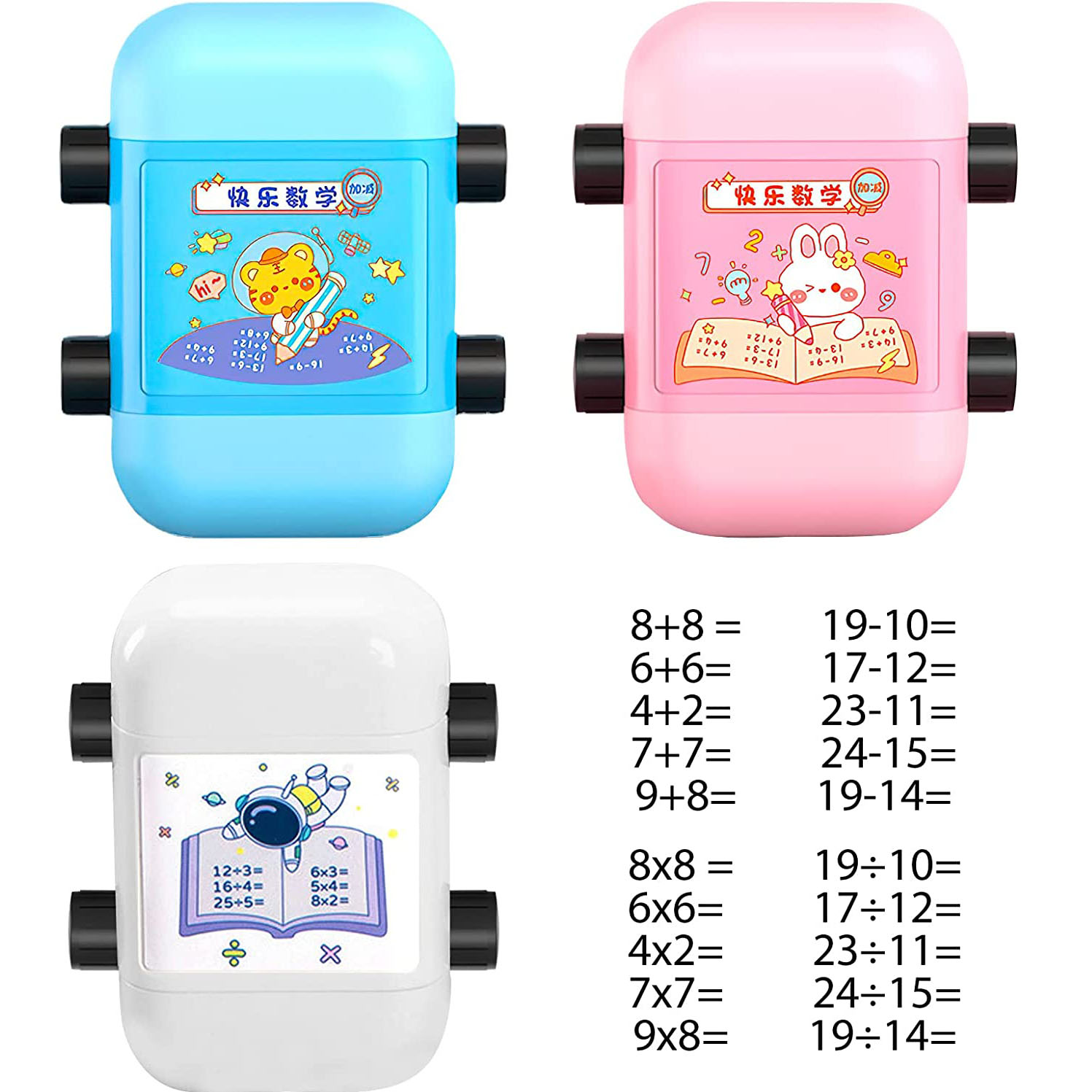 Double-head Math Practice Number Rolling Stamp Addition Subtraction Question Stamp Within 100 Maths Questions Digital Roller