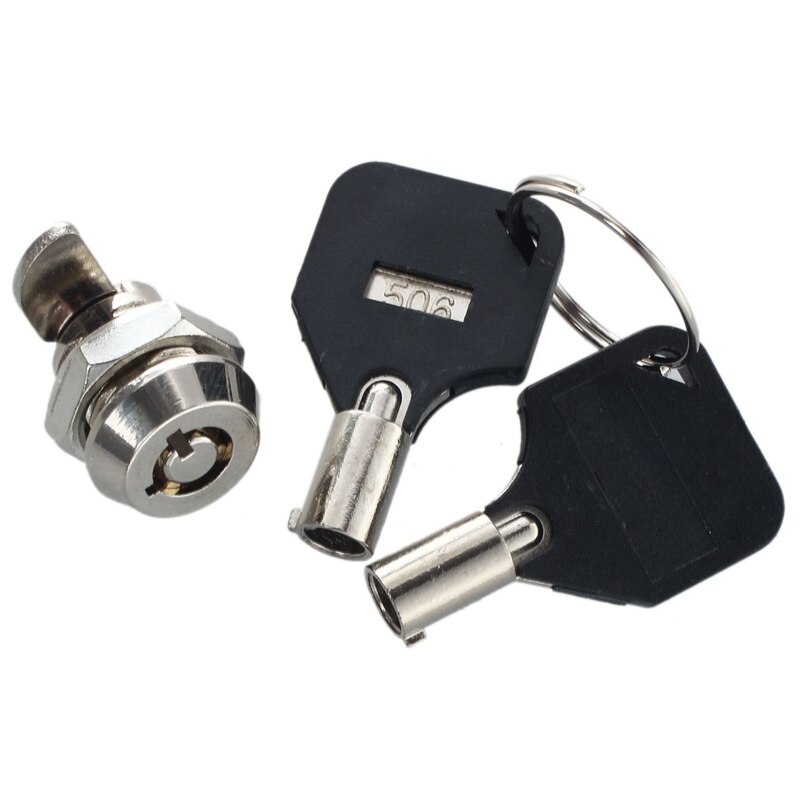 2Pcs 12Mm Threaded Keyed Quarter Turn Cam Lock For Drawer Box Locker