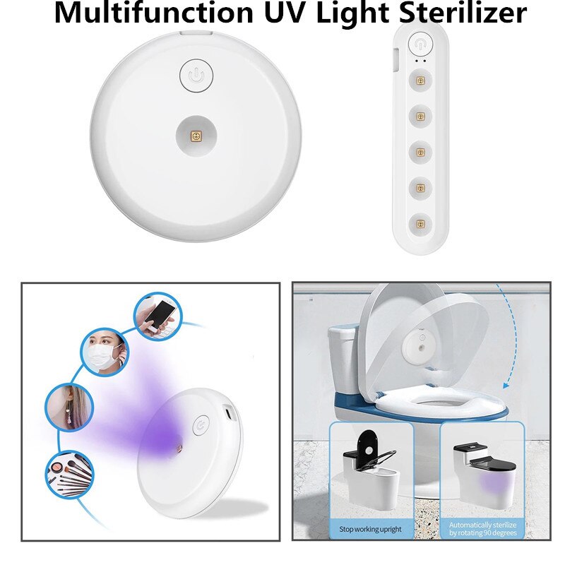 Household Multifunction UV UVC Light Sterilizer Wardrobe Toilet Induction UVC Sterilizing Disinfection Mini LED Lamp