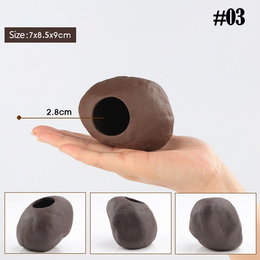 1PC Fish Tank Decor Ideas Micro Landscape Decor Fish Hiding Cave Shrimp Dodge House Resin Ornament Aquarium Landscaping: 03