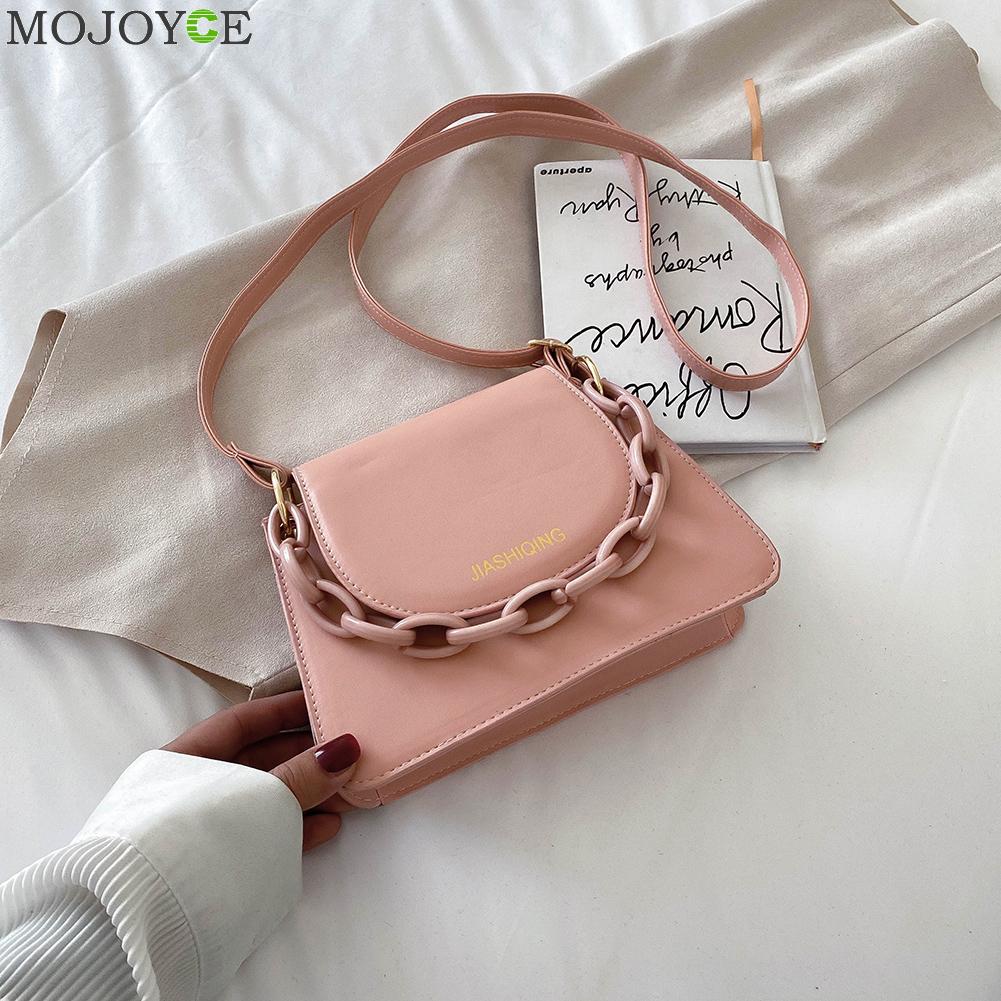 Women Vintage Casual Shoulder Messenger Bag Female PU Leather Solid Crossbody Handbags Shoulder Travel Purse