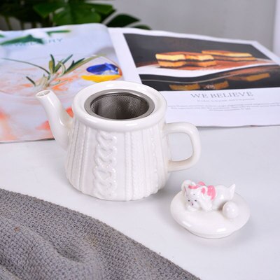 Coffee Mug Ceramic Cat Paw Ceramic Drinking Cup with Lid Milk Mugs Breakfast Oatmeal Cup Cartoon C Cup Caneca: POT