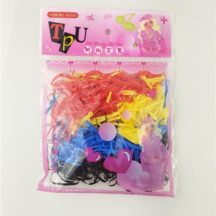 2500Stck/100 0Stck/100Stck/Pack Einweg freundlicher Haar Bands Mädchen Nette Elastische Gummi Band Seil Kind Haar Zubehör Stirnband: 2