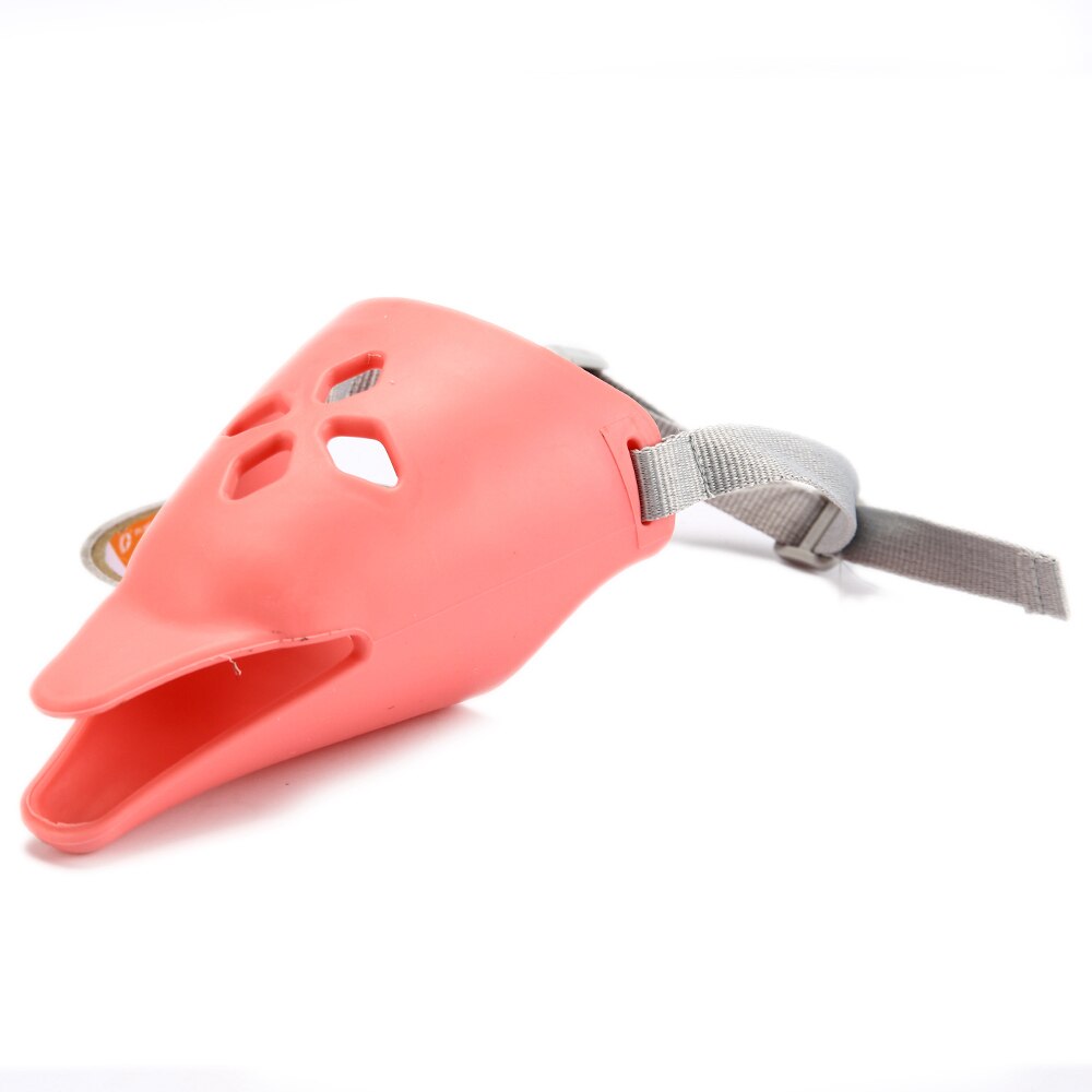 Dog Muzzles Mouth Mask Dogs Anti Barking Bite Head Muzzle Adjustable Training Pet Product Dog Duck Muzzle Dog Accessories YT0009: Red / M 12x8x7x15-36
