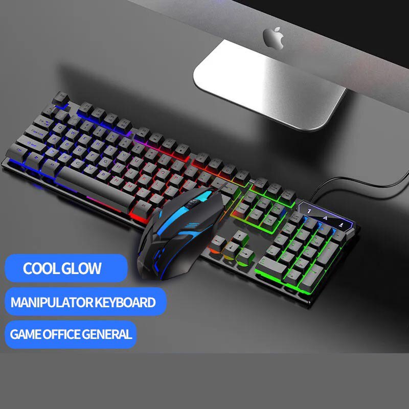 Technologie Gaming Tastatur & Maus Set - RGB Beleuchtung Metall Gehäuse