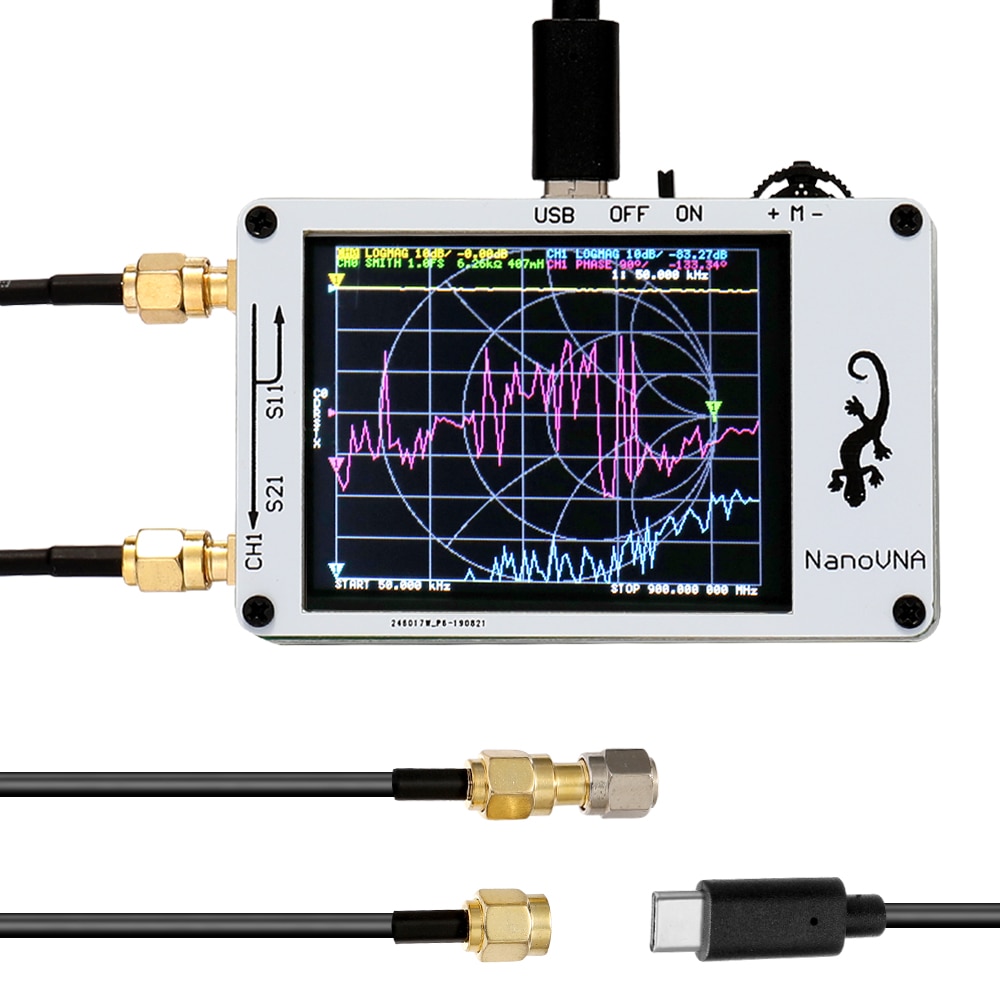 Touching Screen VNA Vector Network Analyzer Handheld Digital Antenna Analyzer 50KHz-900MHz HF VHF UHF Standing Wave Measurement