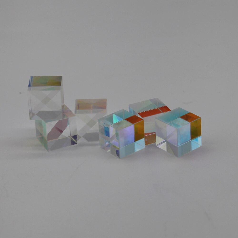 X-Cube Prism Optical Glass 15X15X15mm Refractive Multicolor Experimental Teaching