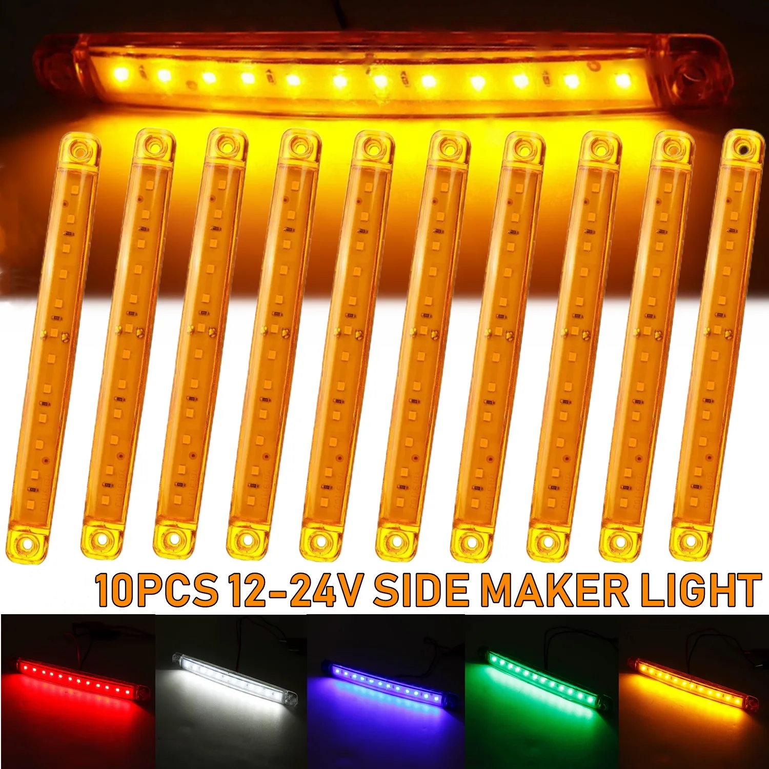 Led Marker Lights HEHEMM 10 X 3 LED Car Side Marker Lights Clearance Lamps Trailer Truck Bus Car Light 12V 24V-in Wire Connectors - Foto 3