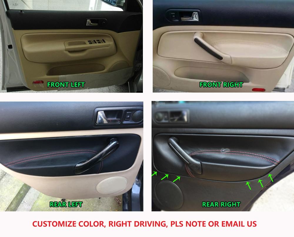 Panneau d'accoudoir de porte de voiture | Garniture en cuir microfibre, gris RHD / LHD pour VW Golf 4 MK4 Bora Jetta 1998-1999 2003 2004 2005