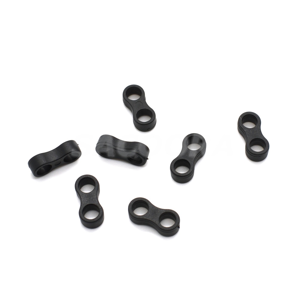 Serrure de cordon en plastique noir | 2 trous, connecteur de corde, bouchon de pièce, bascule Clip coulissant 50 pièces/paquet