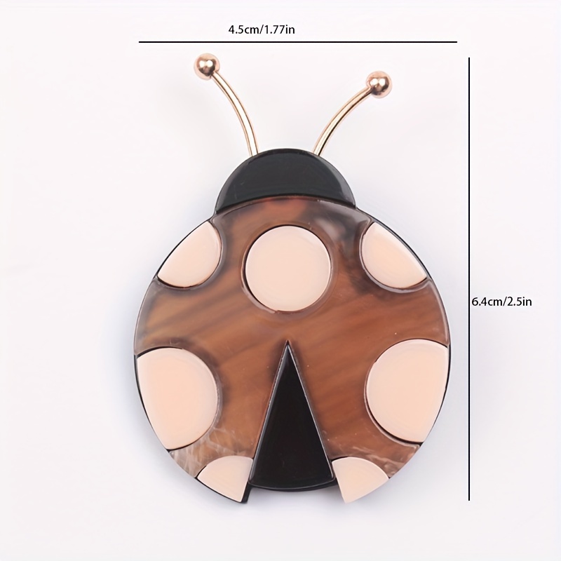 Kever Acryl Broche Mode Insect Pins Sieraden Accessoires: Goud-kleur