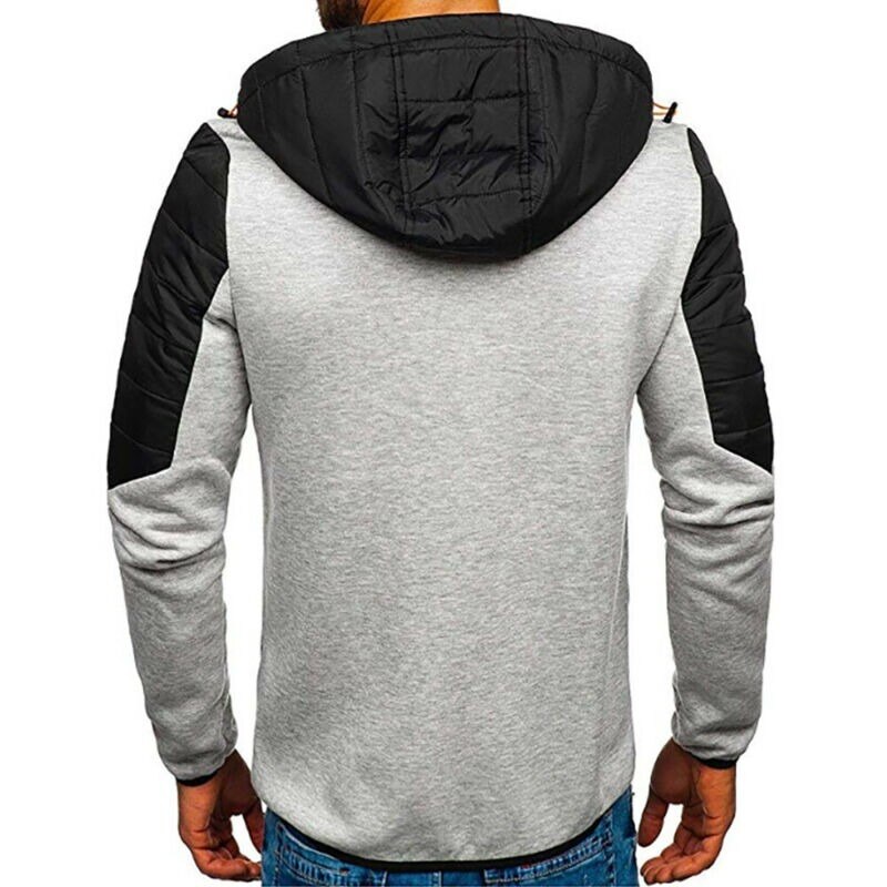 Coats for Men Down Jackets Hooded Fleece Jacket Zipper Casual Winter Coat Male Warm Work Wear Clothes