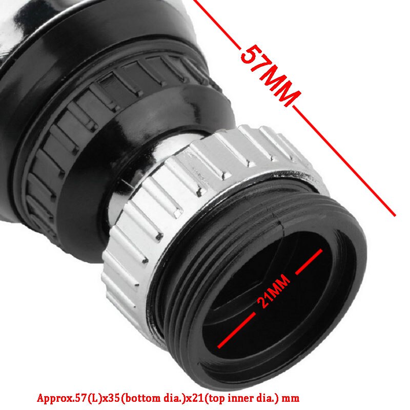 2 stk svingbar kran munnstykke anti-sprut vannfilter adapter dusjhode boblesparer kran for bad kjøkkenvask