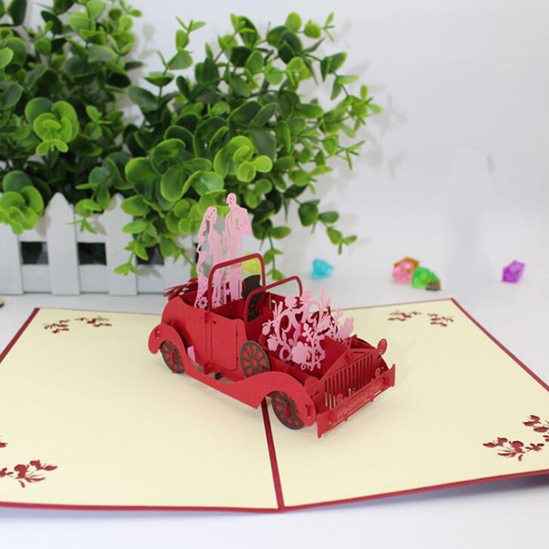 3D Cute Pop-Up Cards Happy Birthday Card For Kids Baby Shower Wife Husband Women Cartoon Hand-cut Paper Carving